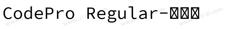 CodePro Regular字体转换